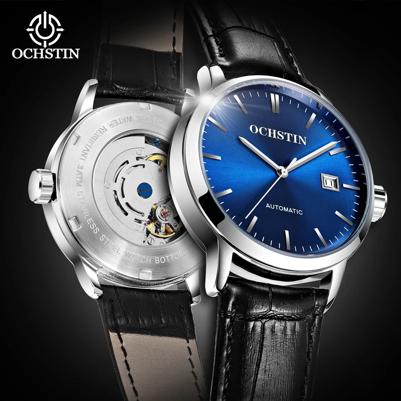

Business Luxury Men's Watch Top Original Leather Strap Automatic Mechanical Movement Calendar Wristwatch OCHSTIN 62025C