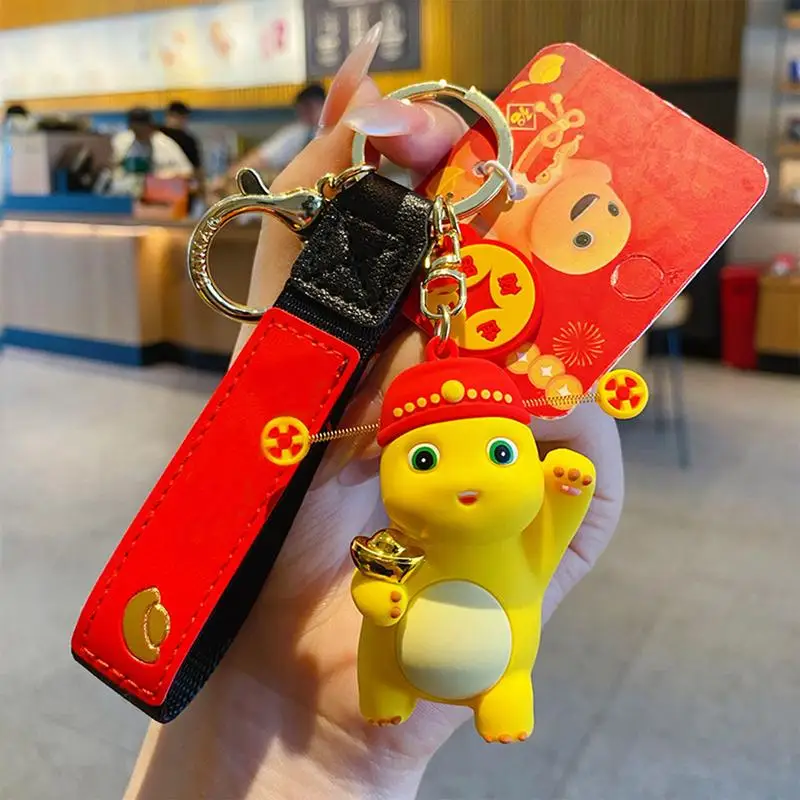 

Dragon Key Chains Cartoon Doll Car Keychain Pendant Multifunctional China Dragon Keychain Bag Backdrop for home decor ornaments