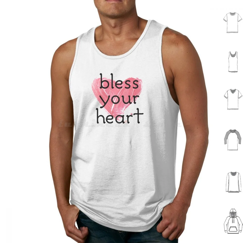 

Bless Your Heart Tank Tops Vest Sleeveless Bless Your Heart Heart Pink Heart Southern Saying Southern Southern Girl Cute Funny