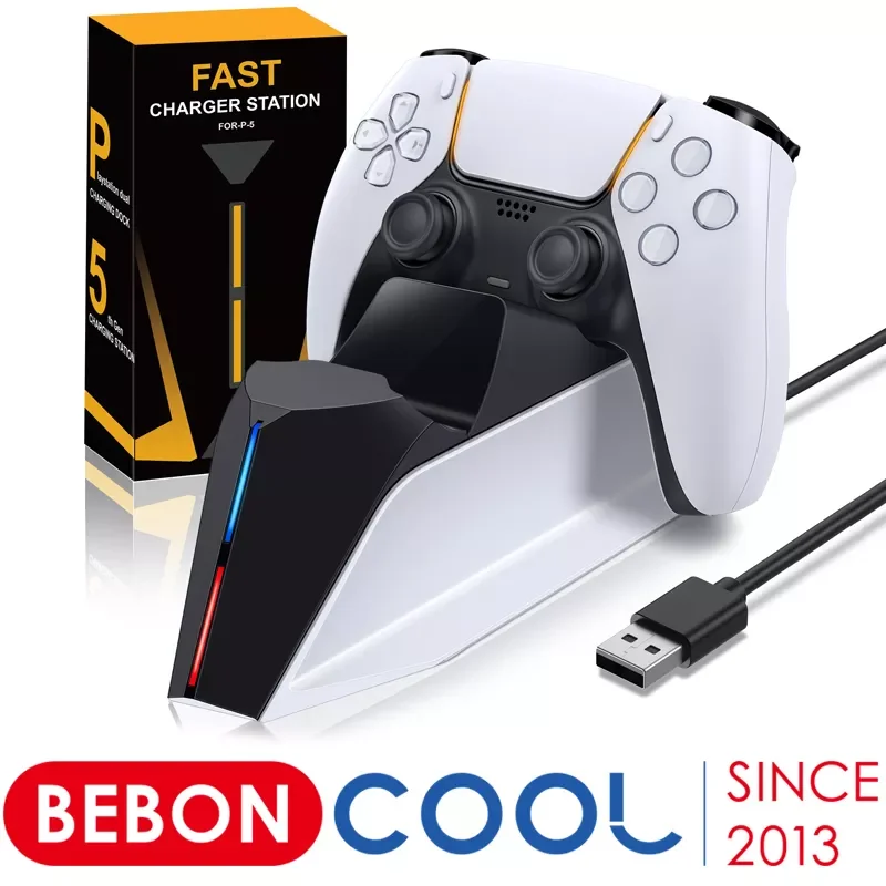 

For Dual PS5 Controller Charger Fast USB Type-C Charging Dock Station For Playstation 5 Joystick Gamepads For PS5 Accessories
