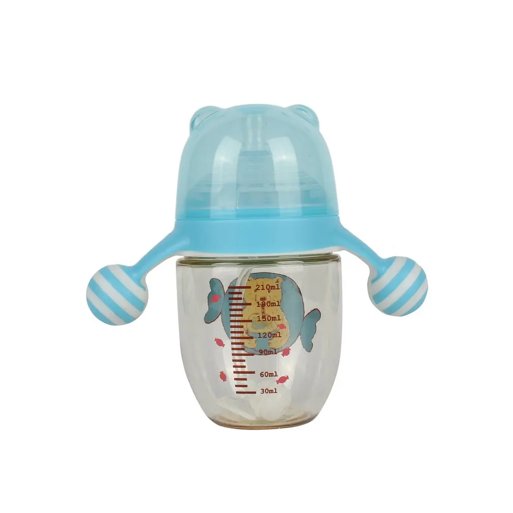 

Детская Бутылочка для молока с широким уровнем, бутылочка для кормления младенцев без БФА, эргономичные чашки против протечек