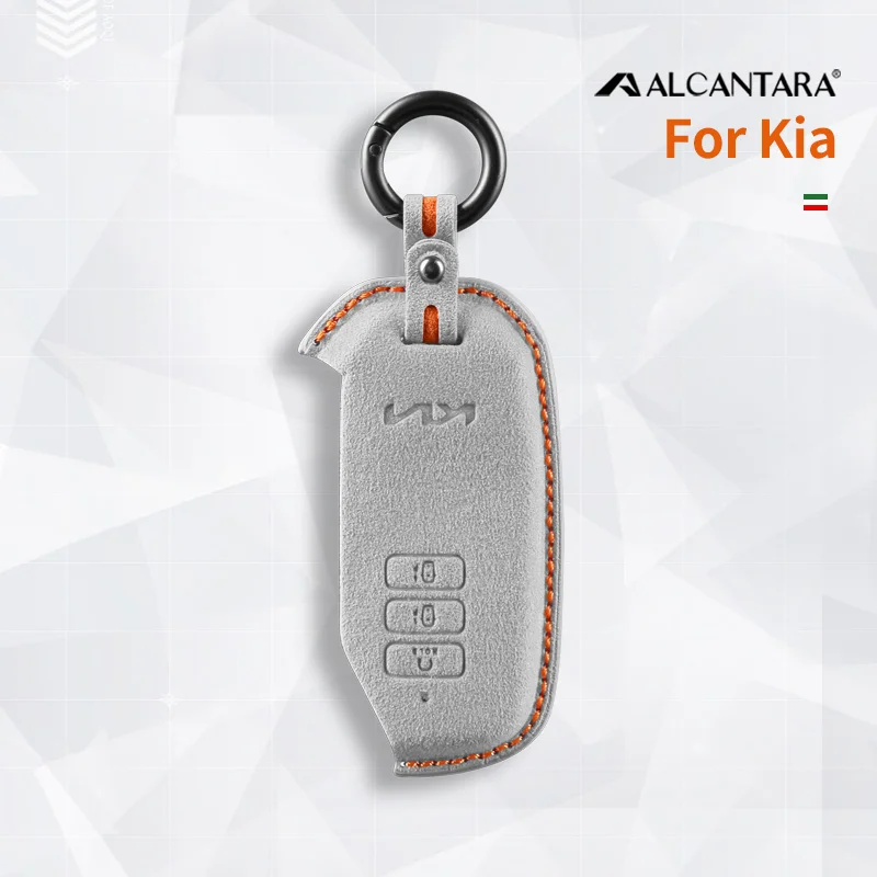 

For Kia 2023 Niro Hybrid 2022 Sportage 2021 K5 Sorento MQ4 Ev6 Seltos Alcantara 7 Button Car Key Case Keychain Accessories