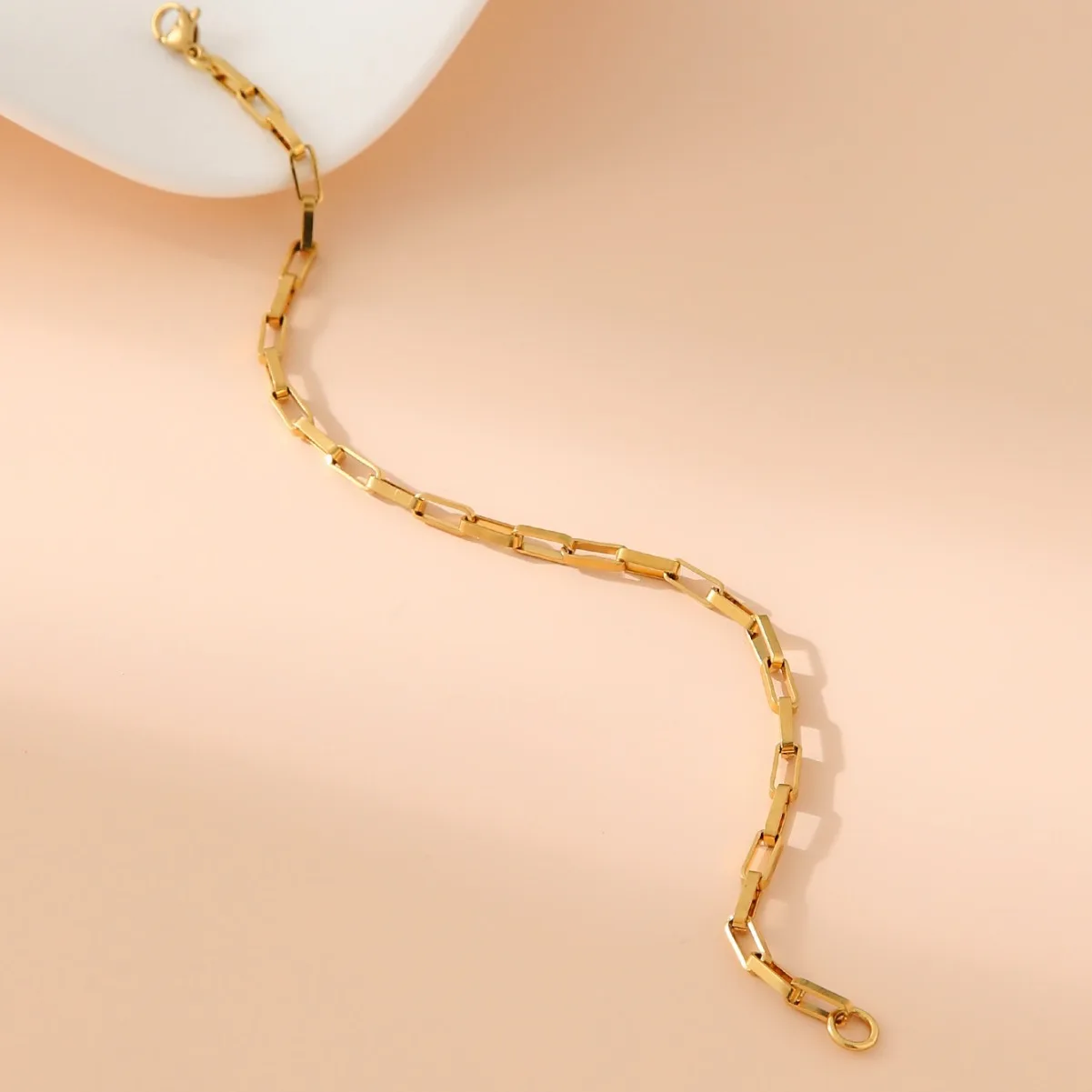 Новая цепочка из нержавеющей стали в стиле 18k простой женский браслет ювелирные