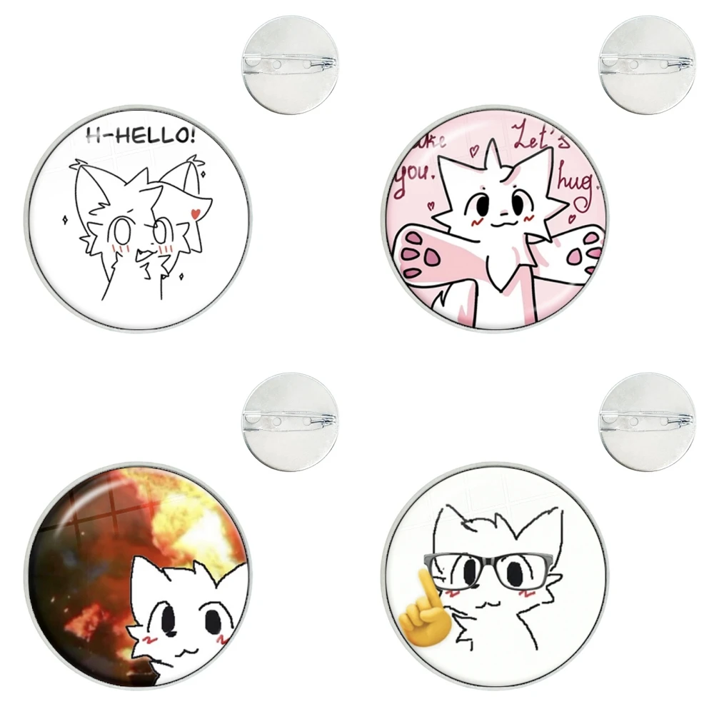 Boykisser Кот мем Кнопка булавка креативные кавайные забавные розовые коты Смешные