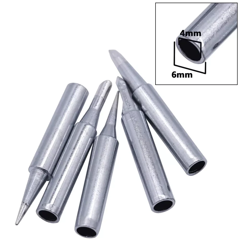 

Soldering Iron Tips Pure Copper Lead-free Solder Tips Replacement For Soldering Repair Station and soldering iron kit