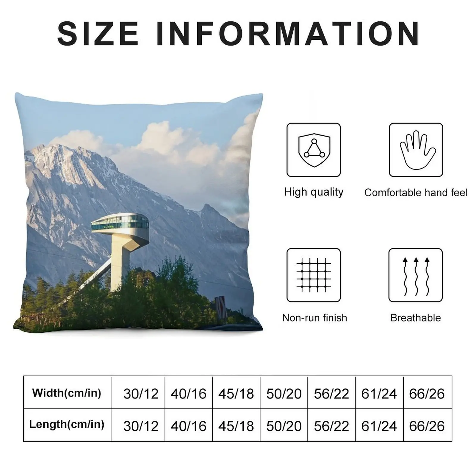 Декоративная Подушка-наволочка в стиле Скакалка-башня Инсбруке