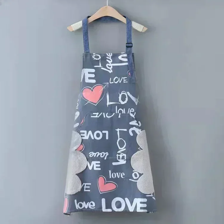 Фартук с вырезом регулируемый холщовый фартук носимый кухонный для домашнего