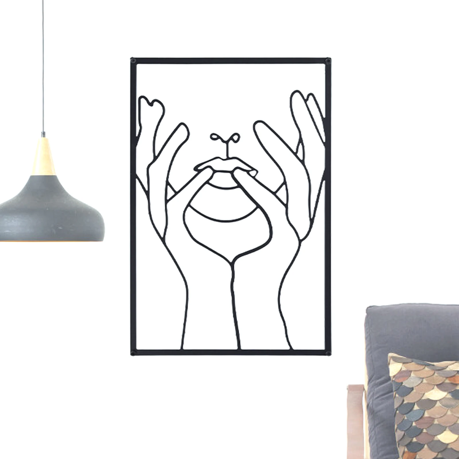 

Framed Minimalist Wall Art Framed Minimalist Woman Line Drawing Black White Female Face Aesthetic Drawing Paintings For Bedroom