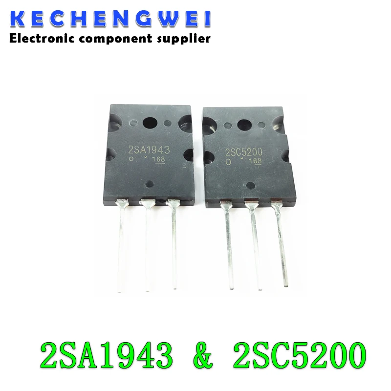 

20PCS 2SA1943 TO-3P 2SC5200 TO-3PL=10pair ( 10PCS C5200 + 10PCS A1943 )