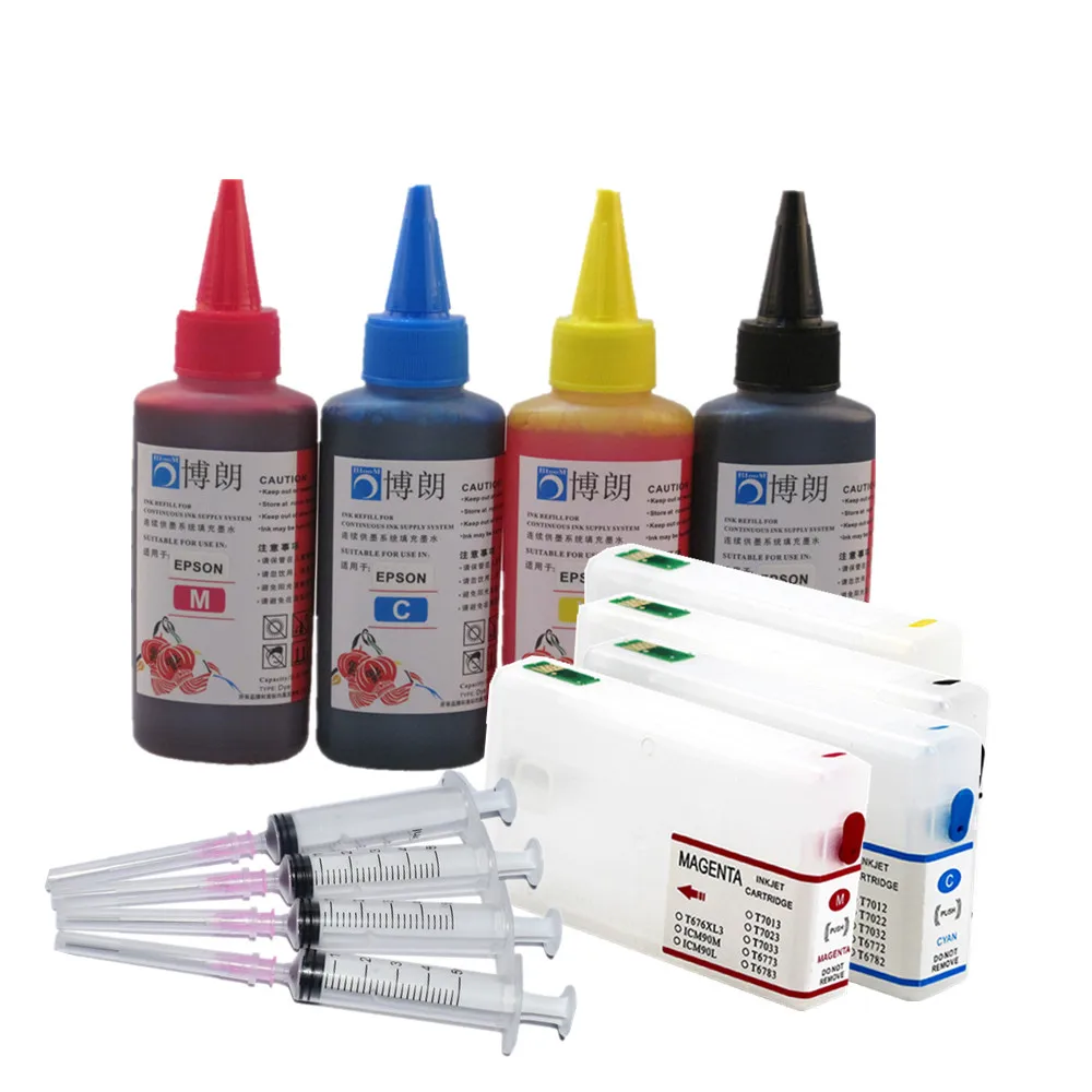 Набор чернил для заправки картриджей T7011 -T7014, чип дуговой заправки картриджей для EPSON main Pro WP-4000/4015DN/4095DN/4500/4515DN/4525DNF/4595DN