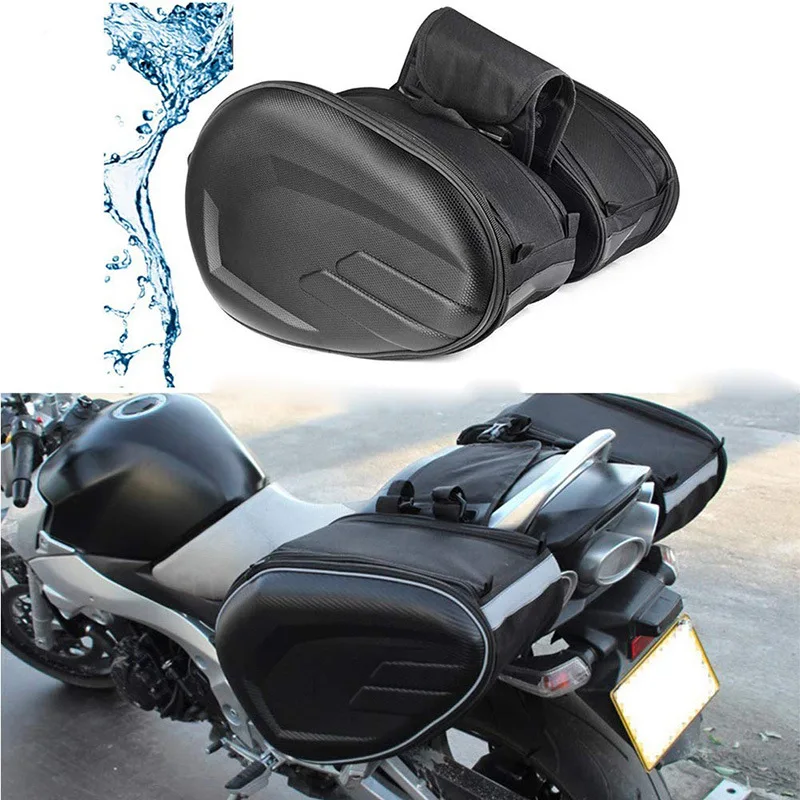 Motorcycle Tail Bag Helmet Pack Universal Waterproof Wear-resistant Saddlebags High Capacity Rider Backpack Rear Seat Tool Bag
