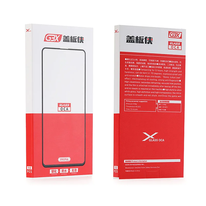 10 шт. AAA 2 в 1 ЖК внешнее переднее стекло с OCA пленка клейкая для OPPO A73/F5/A77/A79/A83/A1/A81S закаленное водонепроницаемое без пузырьков