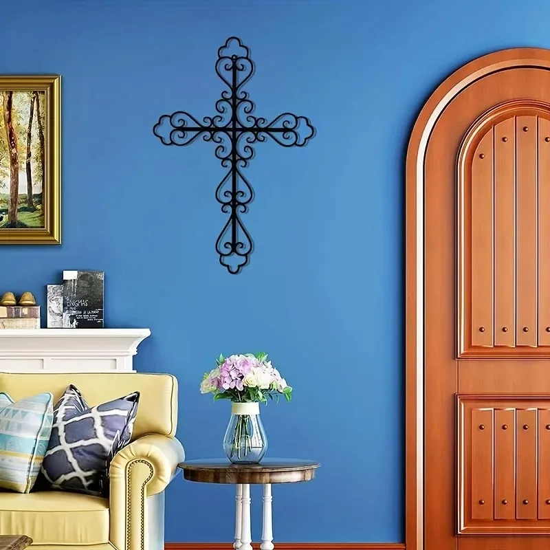 Металлический Крест Настенный Декор Домашний Художественная Металлическая