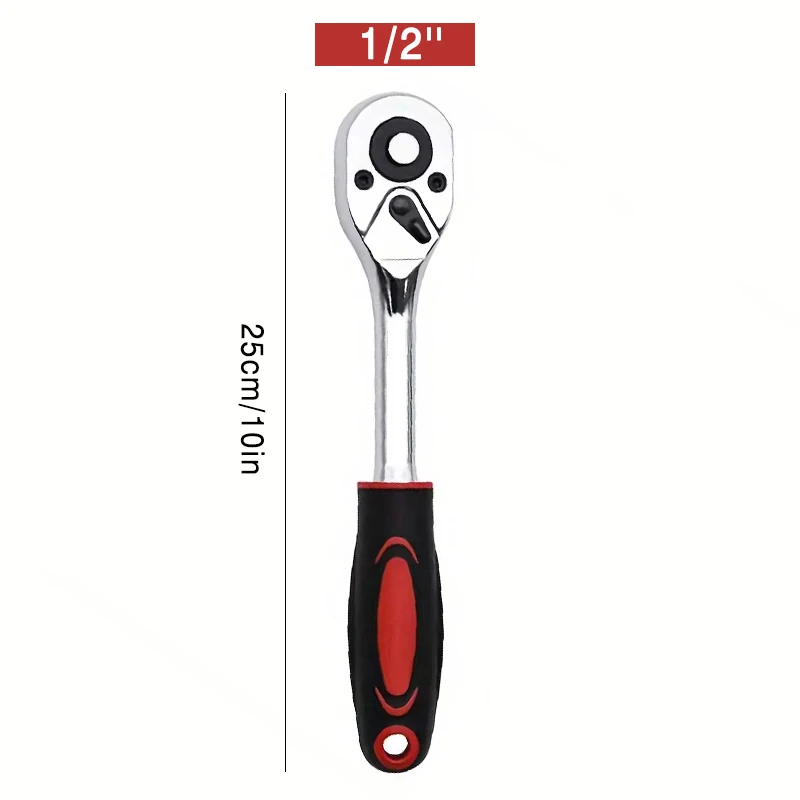 

Быстрая трещотка Wrech 1/4 3/8 1/2 дюйма, профессиональный сверхмощный набор трещоток, хром-ванадиевая сталь для авторемонта, трудосберегающий инструмент