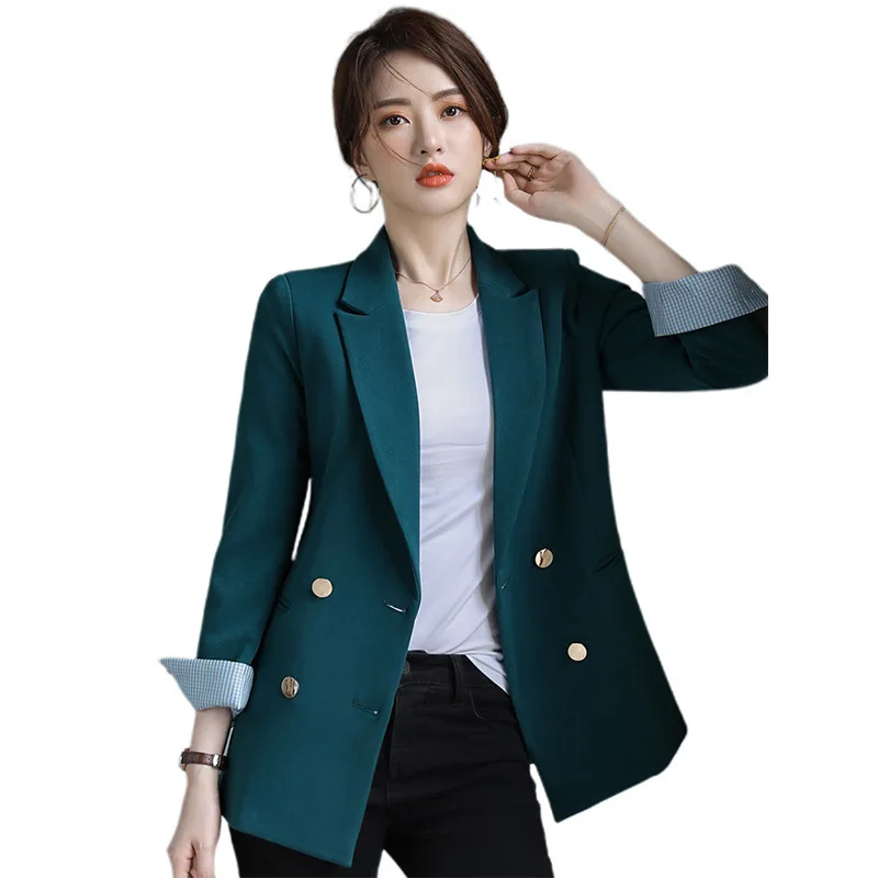 Korean Quality  Spring Large Ladies Professional Office Lapel Cardigan Suit Jacket Casual Women Work Coat Large Size Blazers5XL
