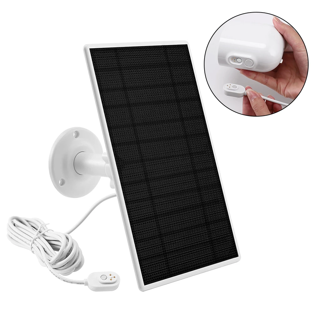 Солнечная панель 5 Вт для Arlo Pro 5S 2K/3/4 Ultra 2 IP66 с зарядным кабелем 4 м детали и