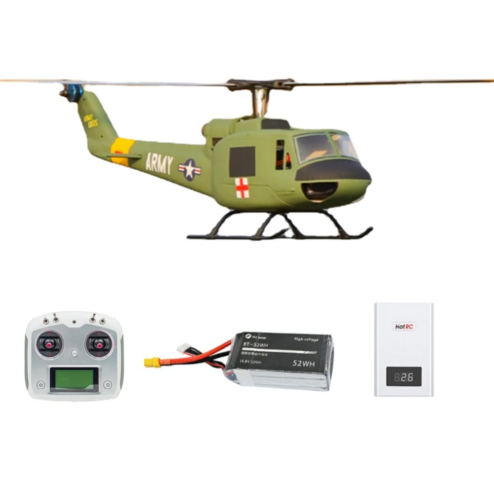 Flying Wing UH-1 Huey Virtual Helicopter Simulation Remote Control Model Aircraft 470 Class with H1 Flight Control GPS