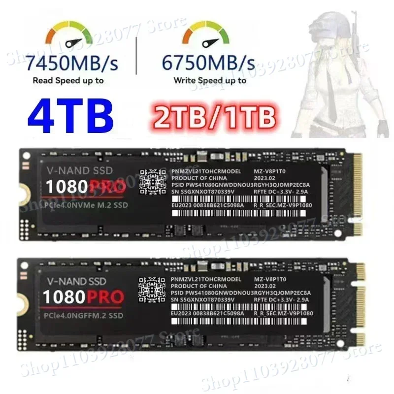 M.2 1080 pro 4 ТБ 2 ТБ 1 ТБ 2280 Жесткий диск NVME 2,5-дюймовый ssd TLC ...