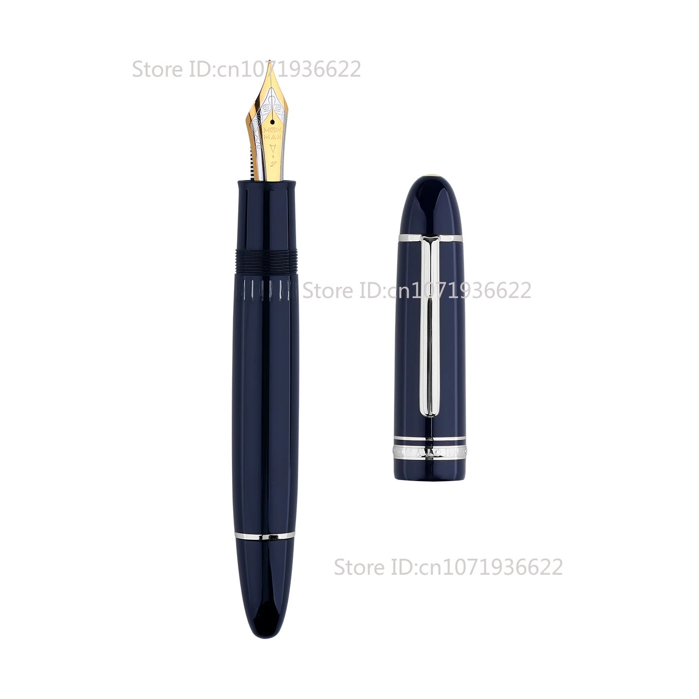 

Перьевая ручка большого размера с поршнем MAJOHN P141 # Наконечник 8F, большая чернильная емкость, черная смола, золото, серебро, отделка, роскошная подарочная ручка