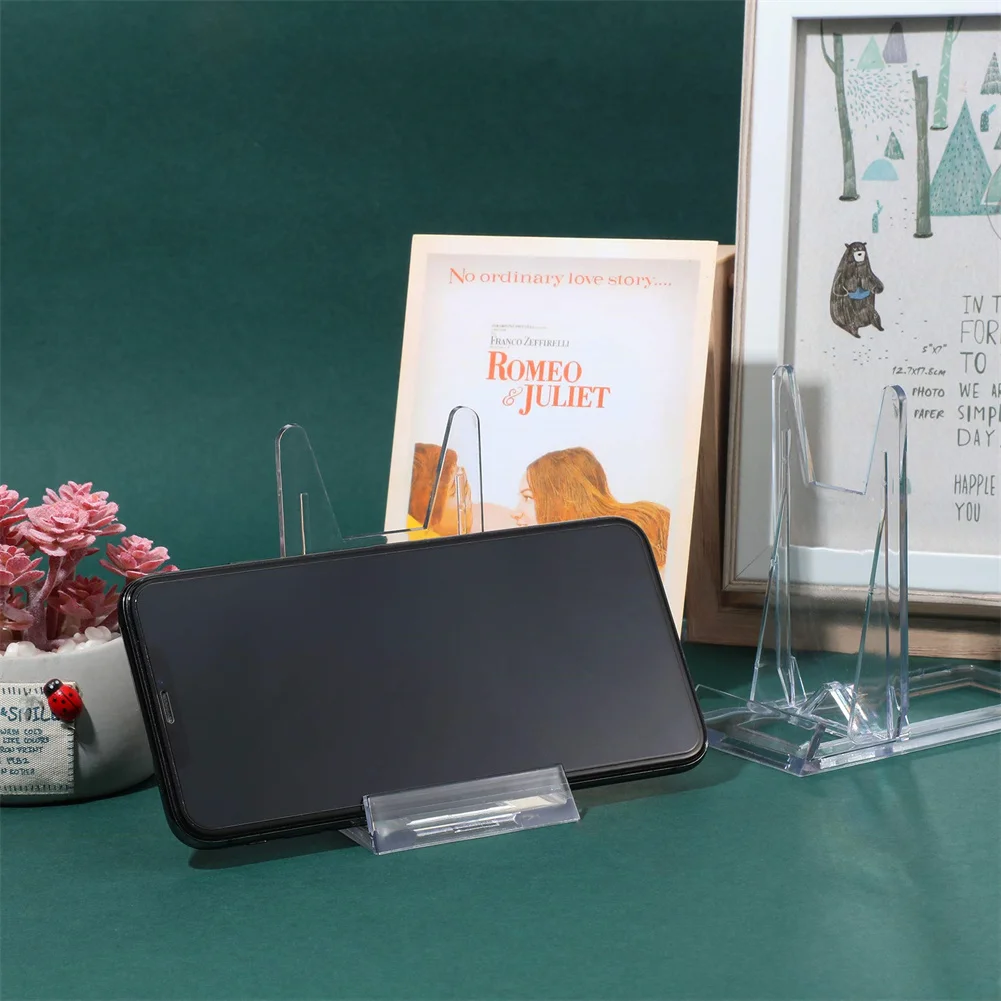 

2pcs Display Stand Clear Acrylic Plaque Display Adjustable Plastic Holder Stand For Tray 6*11.5*11cm Display Easels
