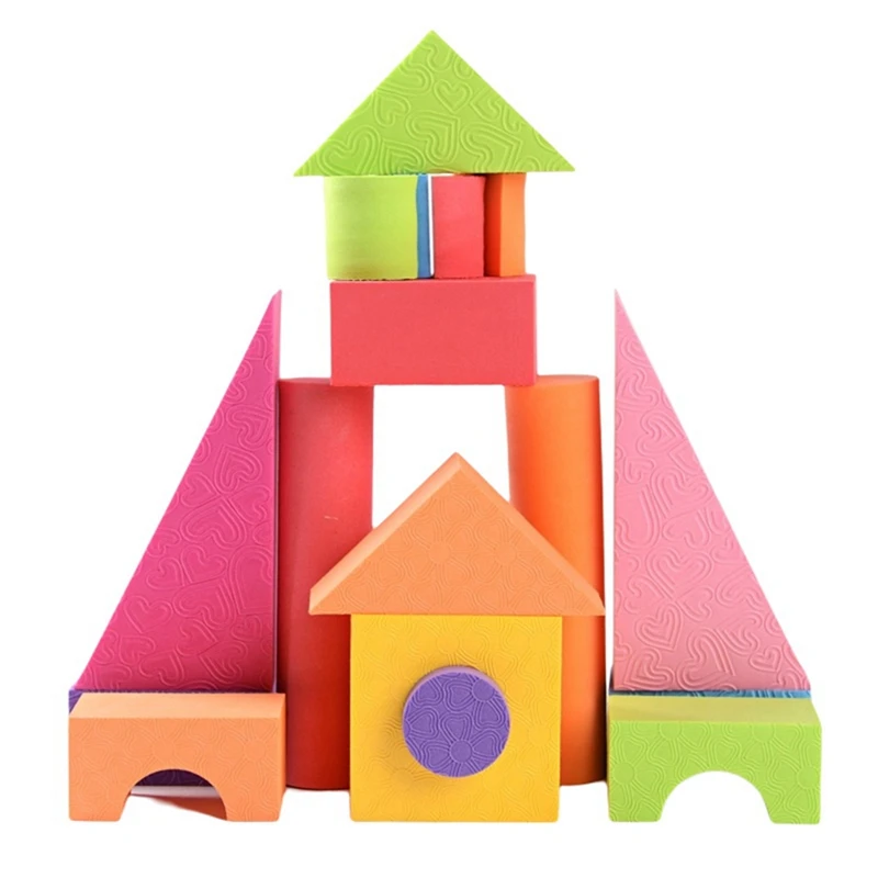 

Eva Foam Building Blocks Colorful Children's Toys Kindergarten Creative Naughty Castle Assembled Soft Building Blocks