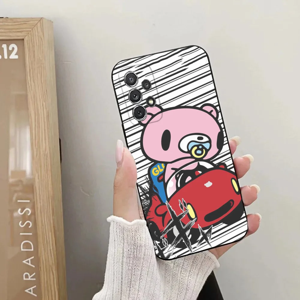 Милый чехол для телефона с мишкой G-Gloomy Samsung Galaxy A13 A21s A22 A31 A32 A52 A53 A71 A80 A91 мягкий