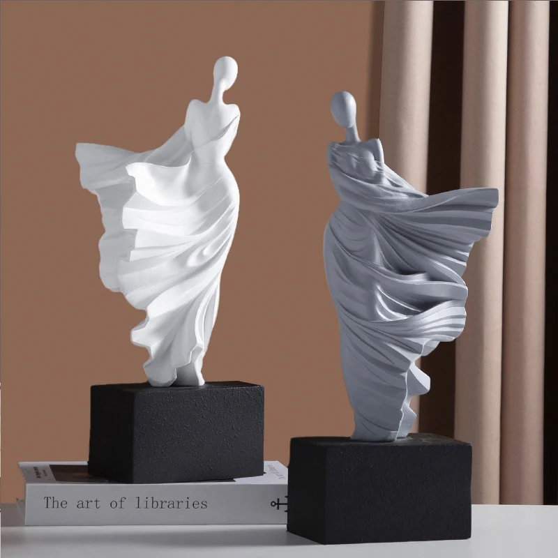 

High-end Modern Simplicity Sculptures Abstract Dancer Figure People Statue Resin Home Decoration Living Room TV Cabinet Decor
