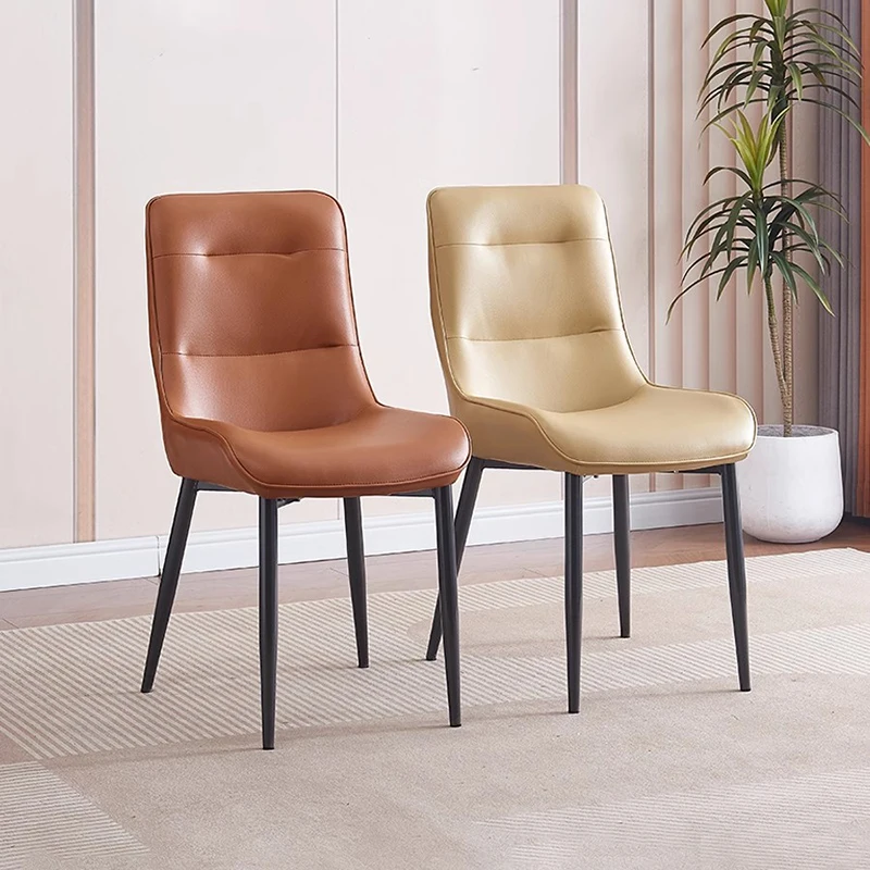 Pu Leather Restaurant Luxury Minimalist Backrest Stool Simple Designer Cadeira Home Furniture Wkdc