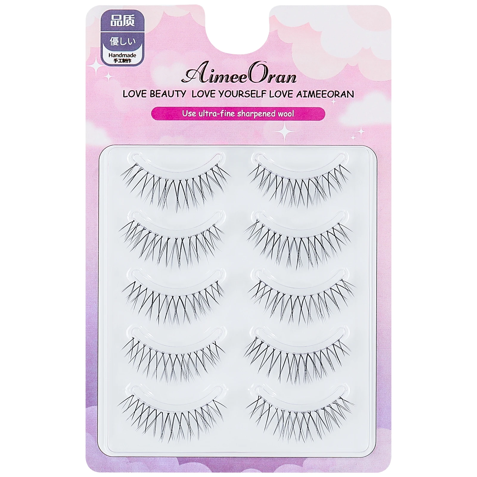 

5 пар, реалистичные искусственные ресницы для косплея