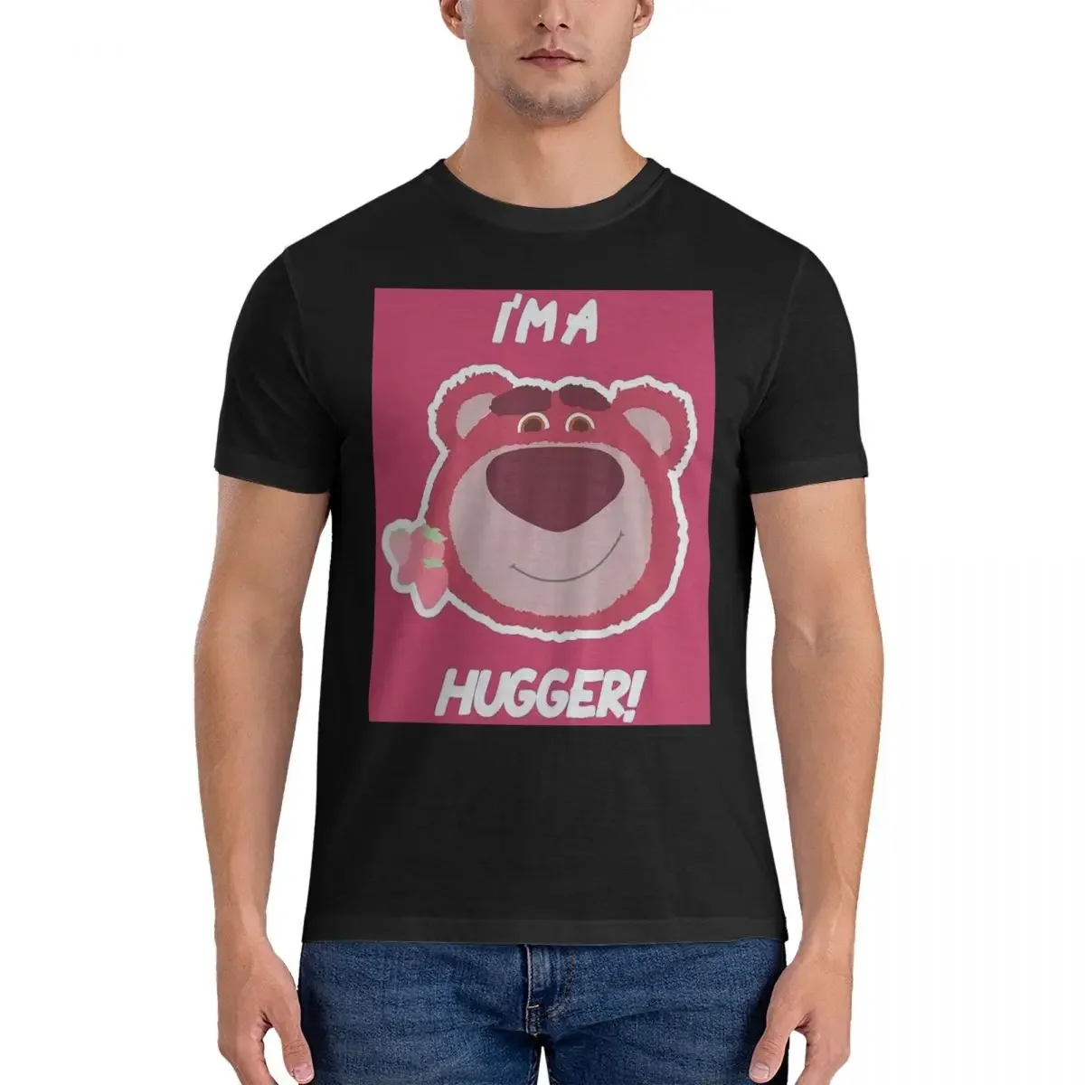 Мужская футболка Lotso Huggin-клубничный медведь хлопковые футболки больших размеров