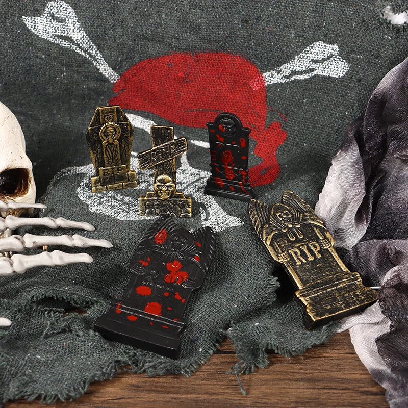 Череп Надгробие Ремесло Поддельные Украшения Декоративные Для Хэллоуина