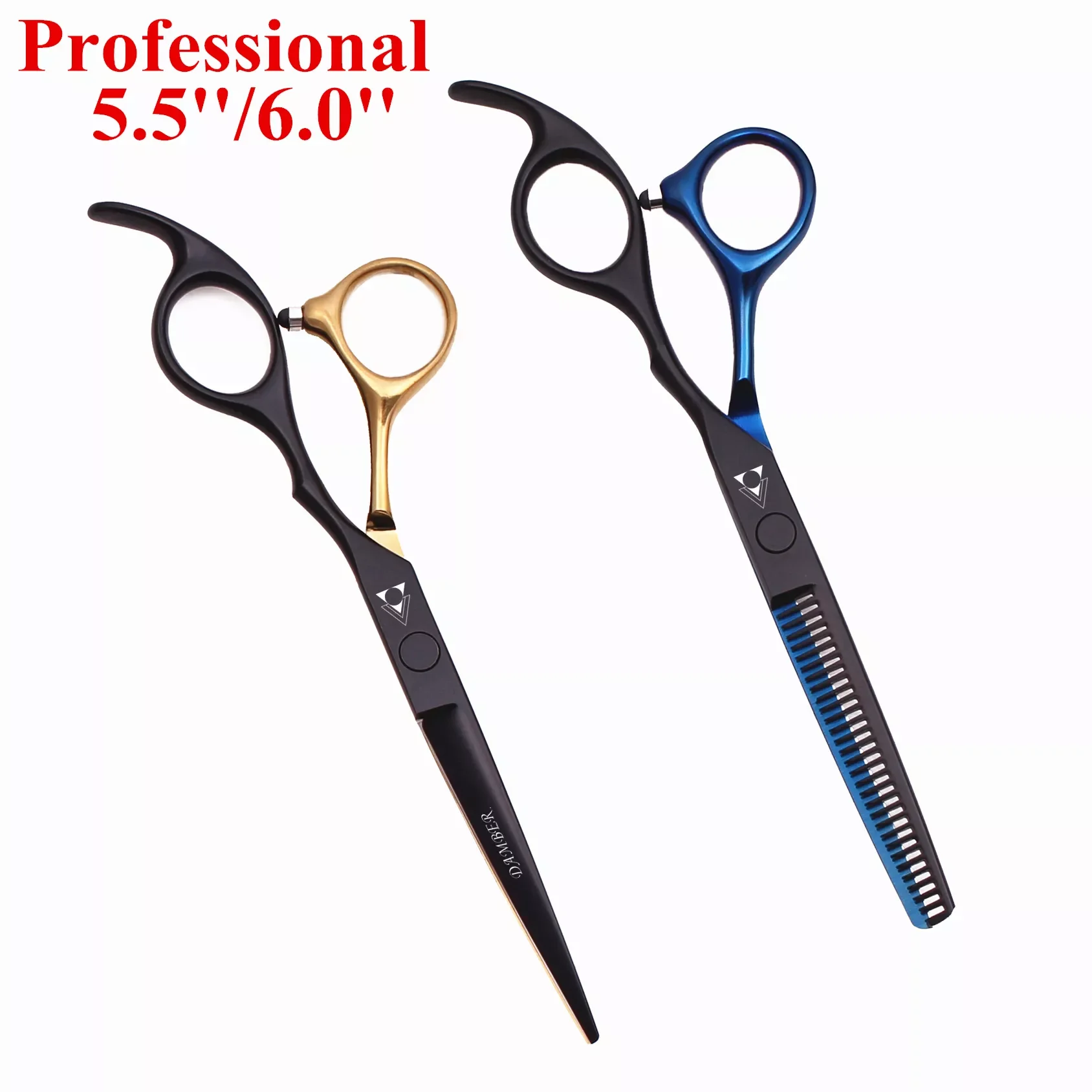 

NEW2023 Scissors 5.5 6.0 Professional Hairdressing Scissors Thinning Barber Scissor Set Hair Cutting Scissors 440C Japan Steel 8