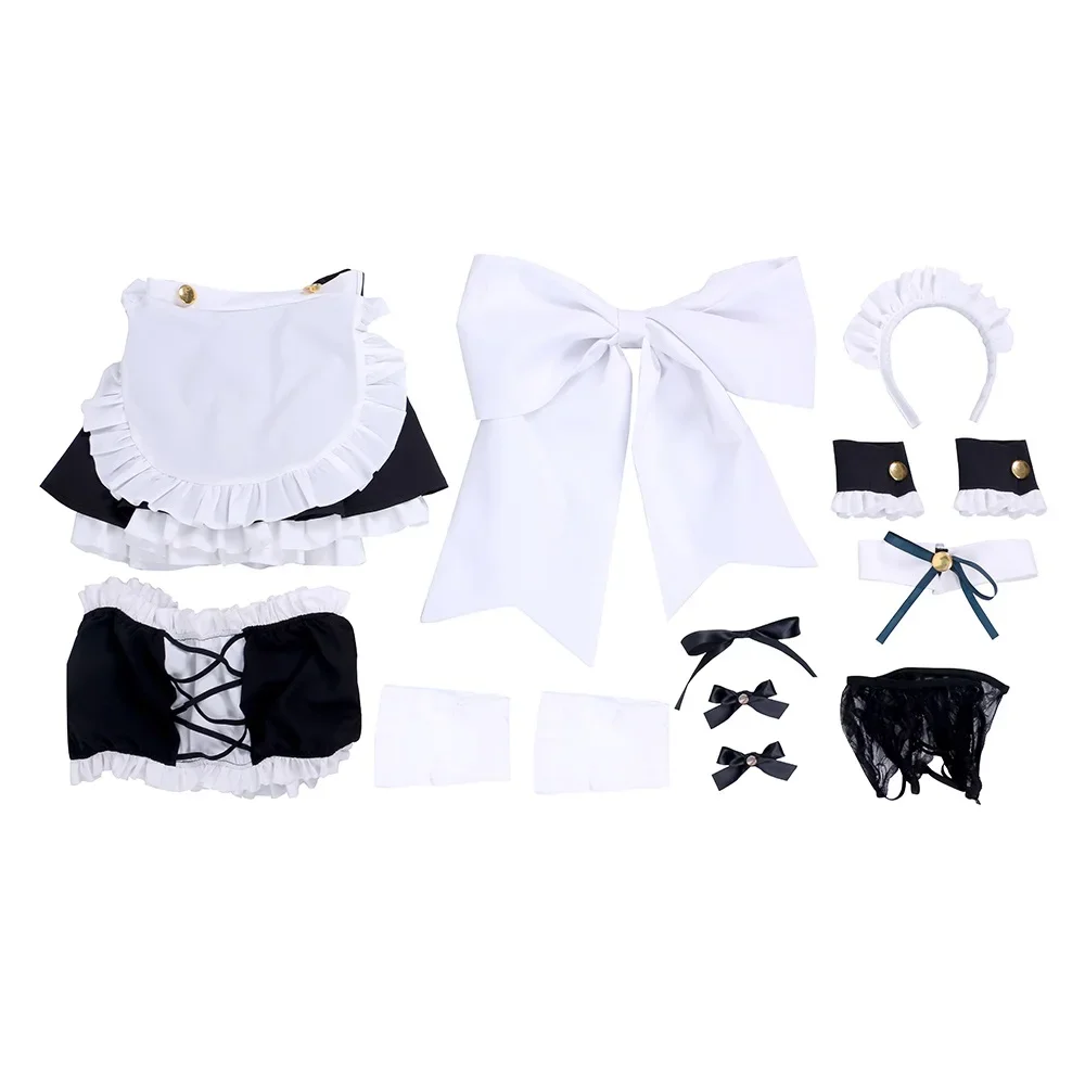 Унисекс аниме косплей унисекс Униформа костюм горничной