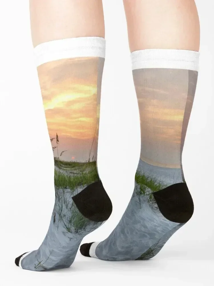 Langdon Beach Sunset 8 — Pensacola Florida Носки Happy Aesthetic милые детские носки для гольфа мальчиков