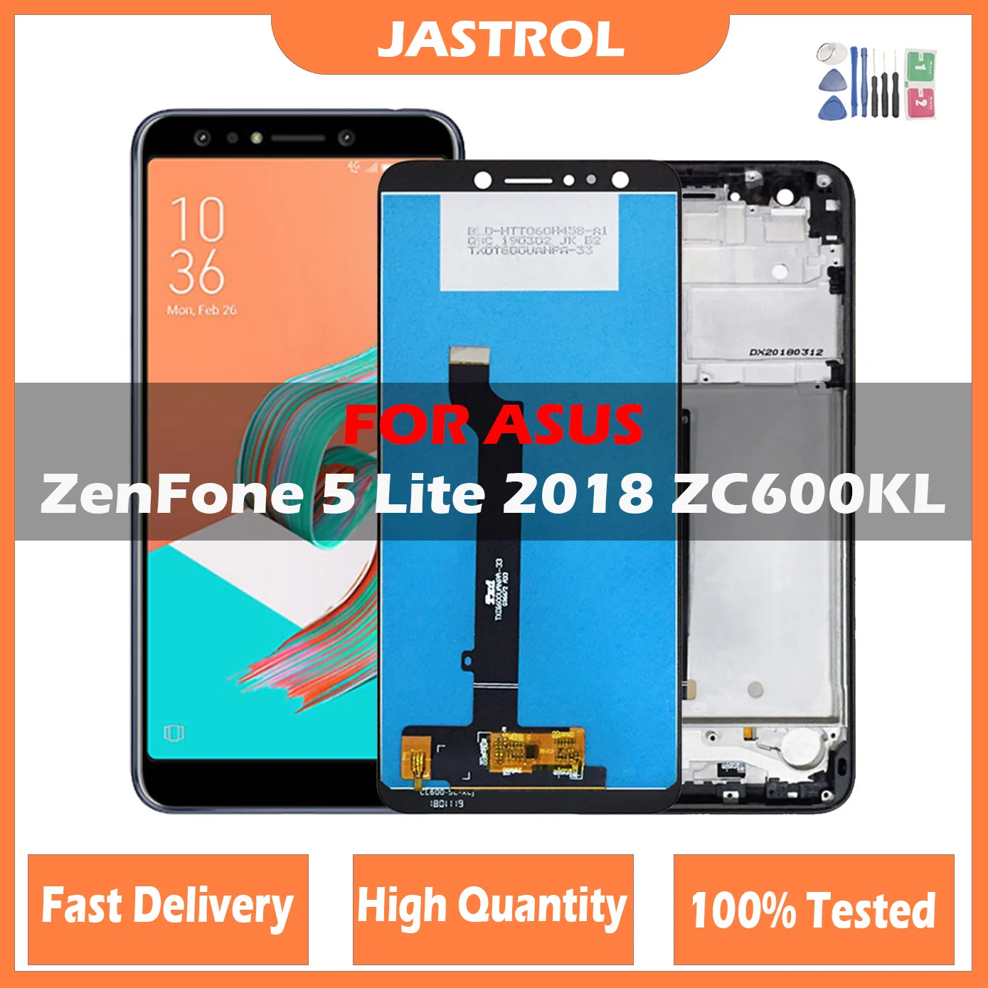 ЖК-дисплей 6,0 дюйма X017D для Asus Zenfone 5 Lite 5Q ZC600KL X017DA, дисплей с сенсорным экраном и дигитайзером в сборе, Замена с рамкой