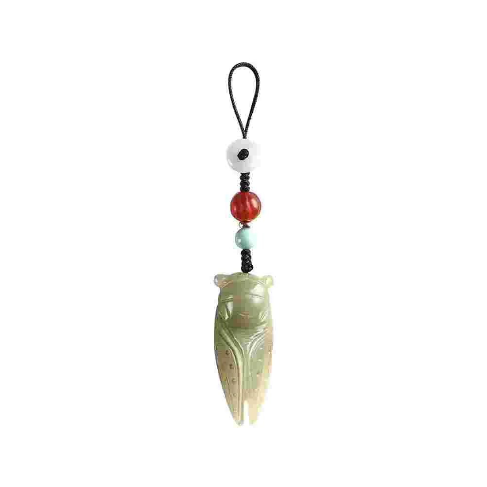 

1PC Phone Pendant Imitated Jade Chinese Style Purse Mobile Phone Bag Backpack Key Chain Pendant Hanging Ornament