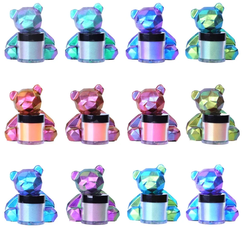 

4 коробки Хамелеон 4 цвета интенсивные цвета сдвига пигменты порошок для смоляных ремесел тумблеры порошок пигмент для краски ремесла