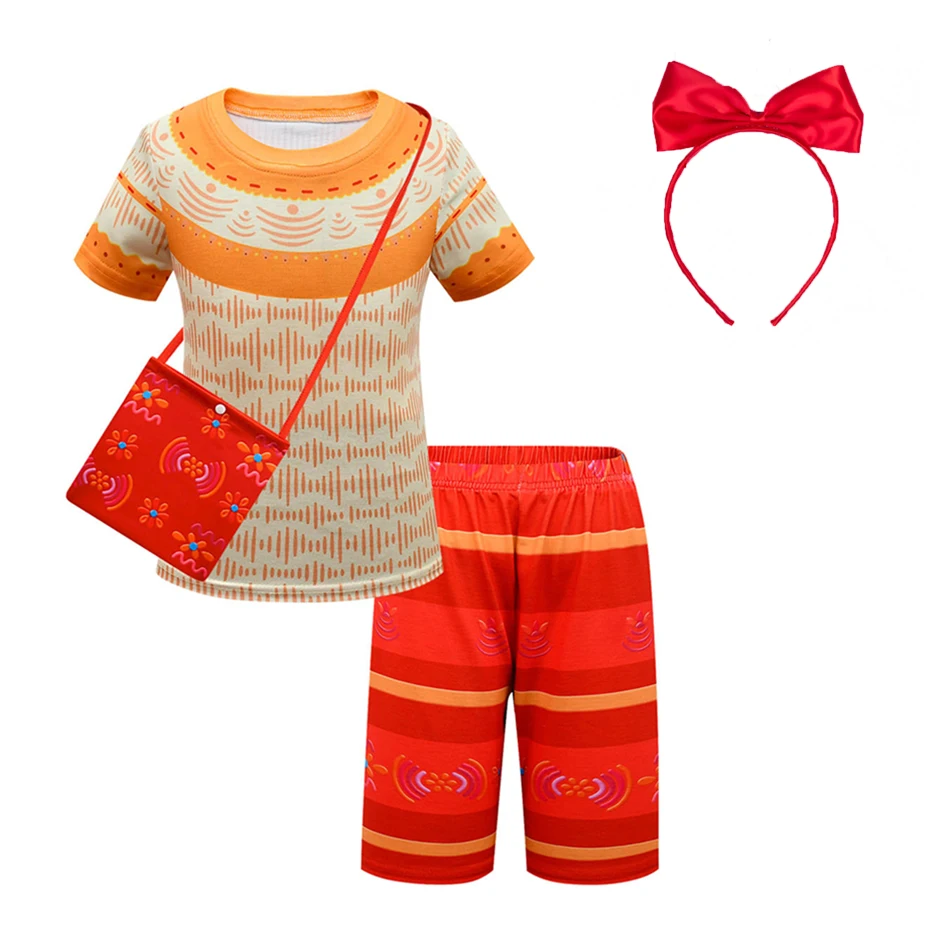 

Encanto Costume Mirabel Madrigal Dolores Pepa Dress Dolores Encanto Cosplay 2022 Summer New T Shirt Princess Kids Cool Shorts