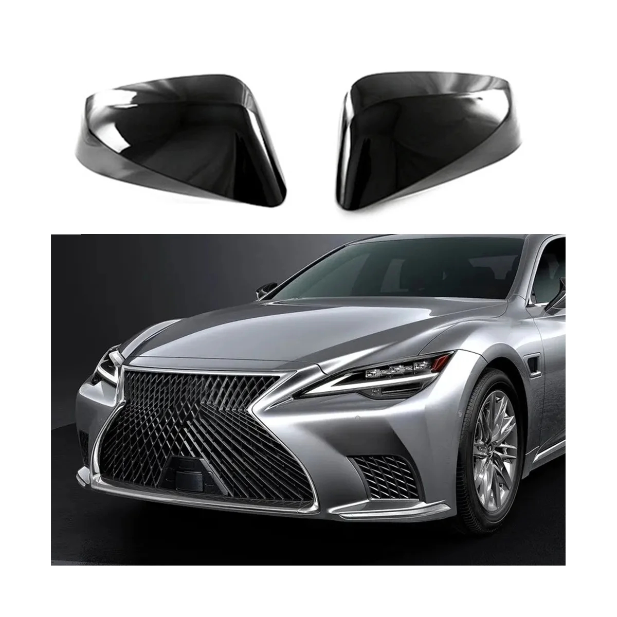 Левая и правая крышка зеркала заднего вида из углеродного волокна для Lexus 350 RX350H 500