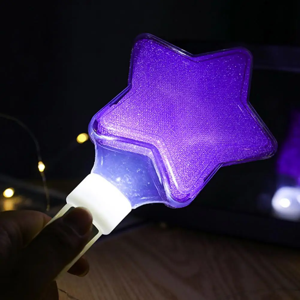 

Fairy Stick Three-speed Flash Easy to Grip Add Atmosphere Glowing Stick for Household