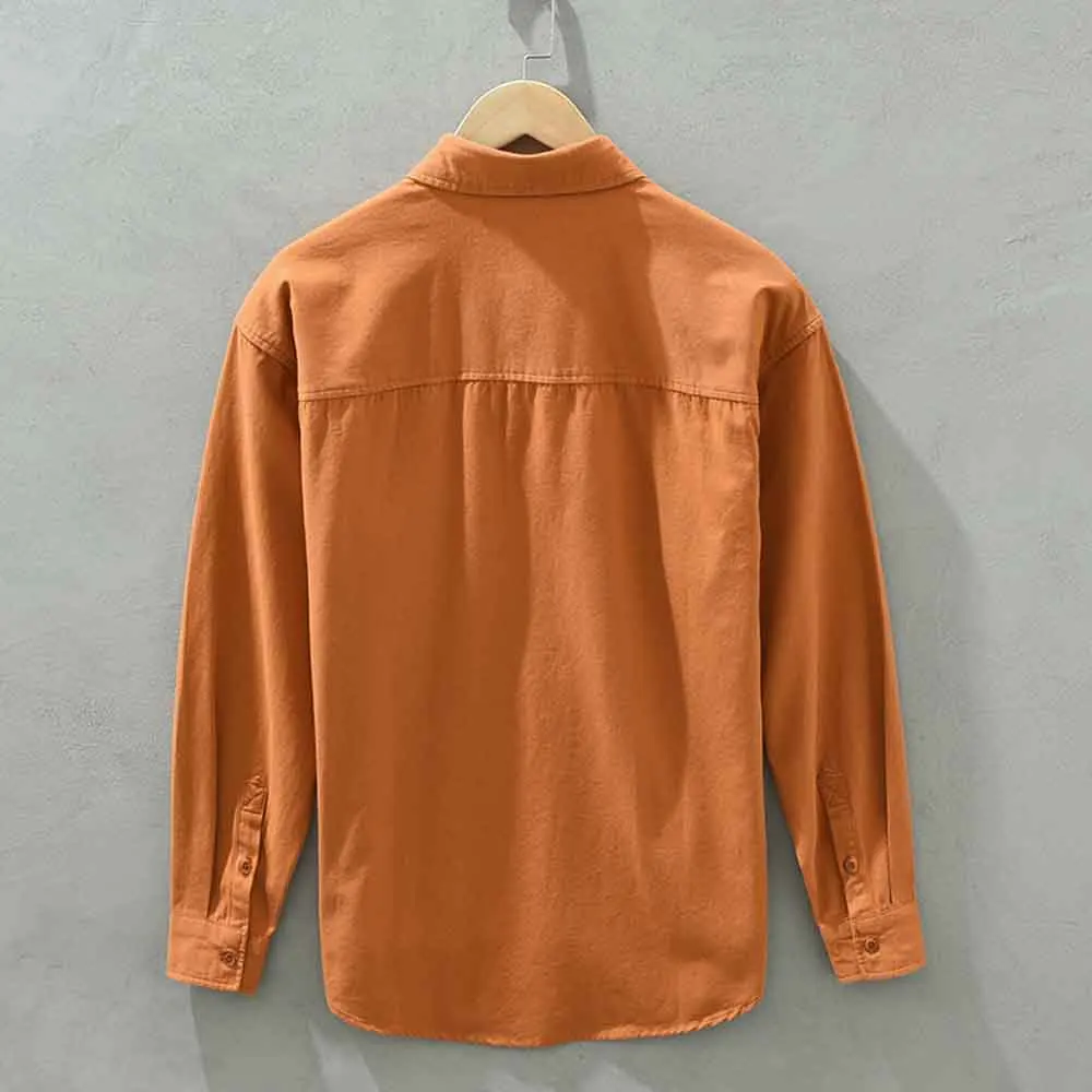Basic Solid Shirts Men Spring Oversize Fashion Long Sleeve Tops Male Social Camisa New Arrival