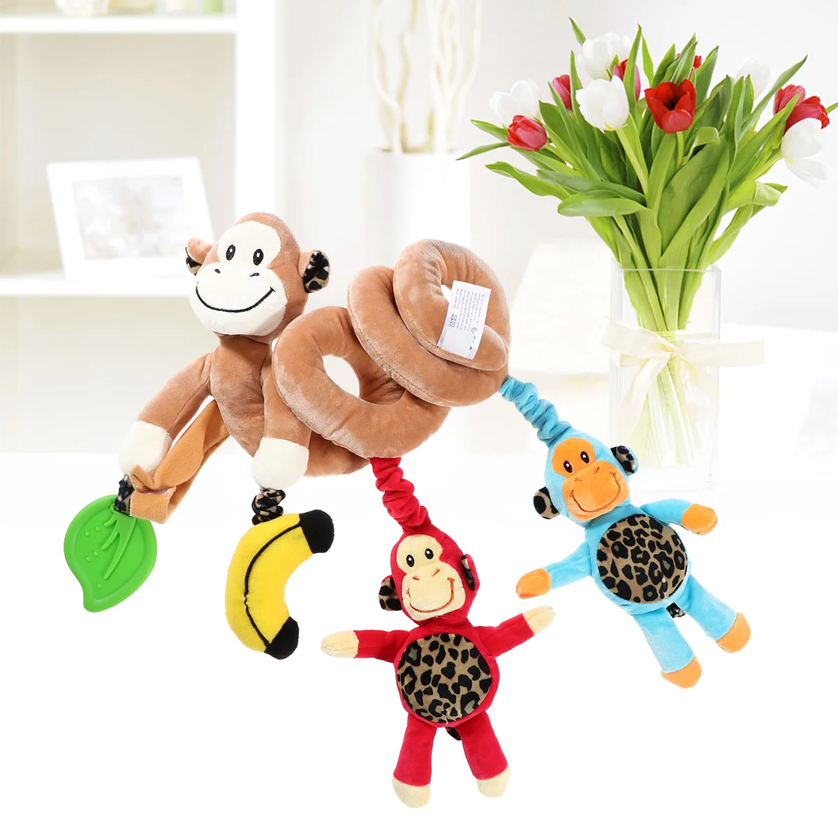

Toys Spiral Babytoy Bed Stroller Crib Pram Infant Infants Toddler Cot Plush Activity Musical Hanging Animal Mobile