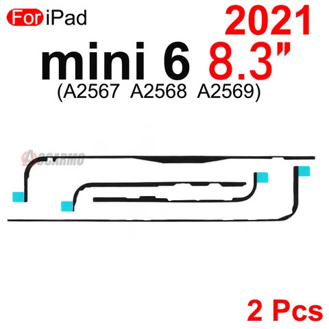 2 шт./лот для Apple iPad mini 1/2/3/4/5/6 7,9 дюйма A1432 A1489 A1599 A1538 A2133 A2567 ЖК-дисплей с сенсорным экраном, клейкая наклейка