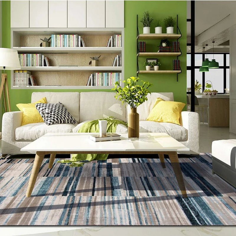

European And American Modern Living Room Large Size Carpet Sofa Coffee Table Non-Slip Mat Bedroom Bed Carpet Machine Washable