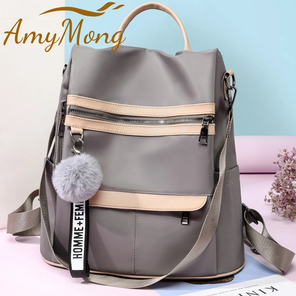 

Водонепроницаемый рюкзак из ткани «Оксфорд» для женщин, Дизайнерский Модный школьный ранец, Повседневные Легкие сумки на плечо с нескольки...