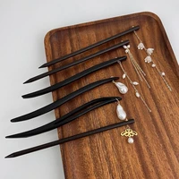 chinese hairpins clips tassel flower pearls wooden chopsticks hair sticks wooden hair forks jewelry for women hair styling