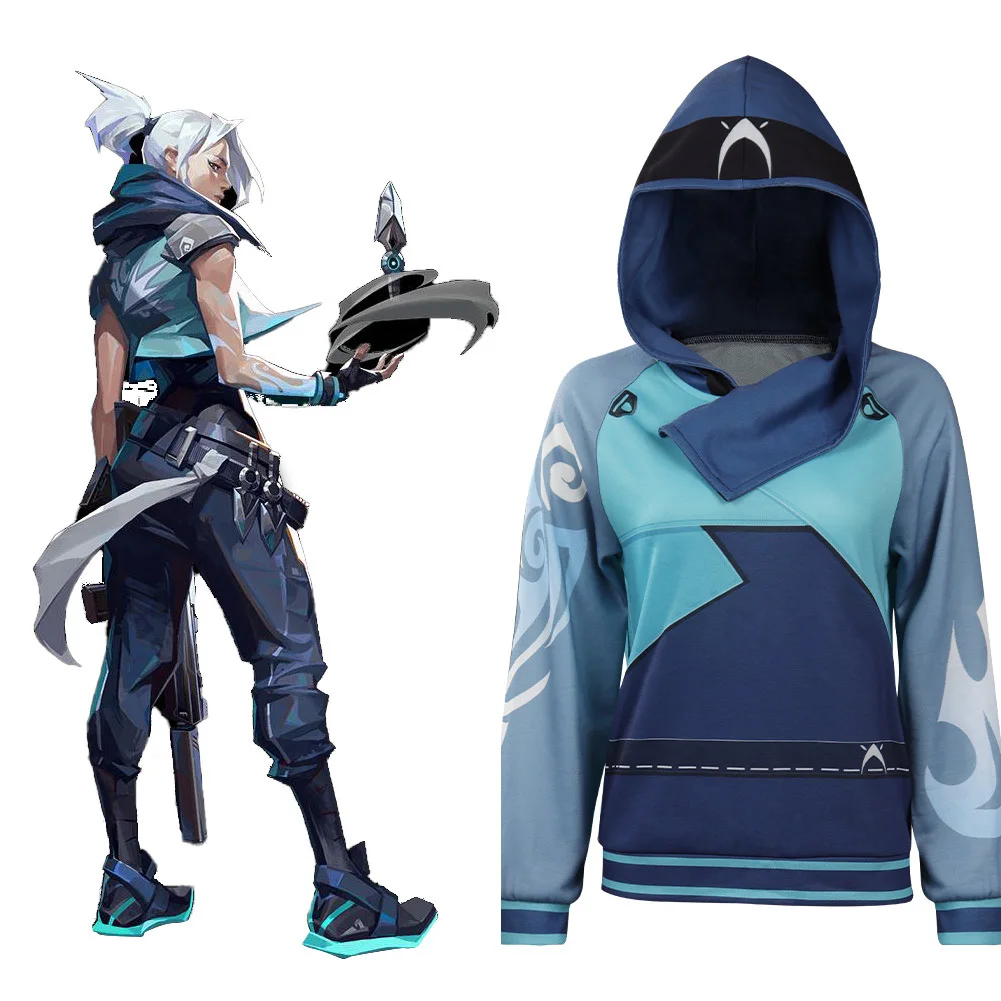 

Valorant JETT Cosplay Costume Hoodie Jacket Halloween Carnival Suit
