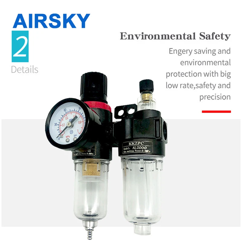 AFC2000 G1/4“ Air Pressure Regulator AFR2000 AL2000 Compressor Oil Water Separator Filter Trap Reducing Valve |