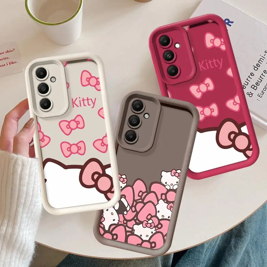 Милый чехол для телефона Hello K-Kitty Samsung Galaxy A21s A22 A24 A31 A33 A52s A53 A54 A55 A32 A36 Soft Cover
