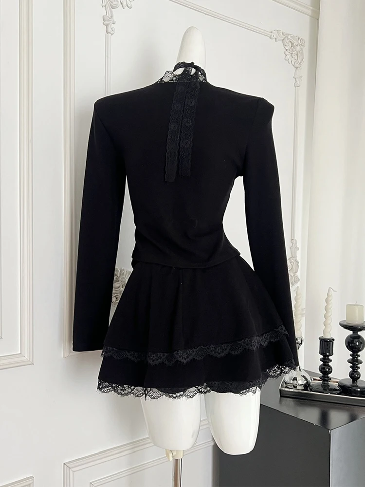 Осень-зима для женщин в Корейском стиле Dark Academia Shoujo 2000-х годов Эстетическая